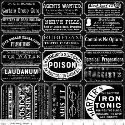 Queen of We'en Apothecary Labels - Black