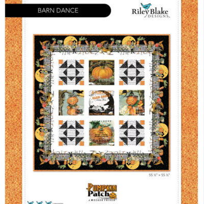 Pumpkin Patch Barn Dance Quilt Kit 55.5" x 55.5"