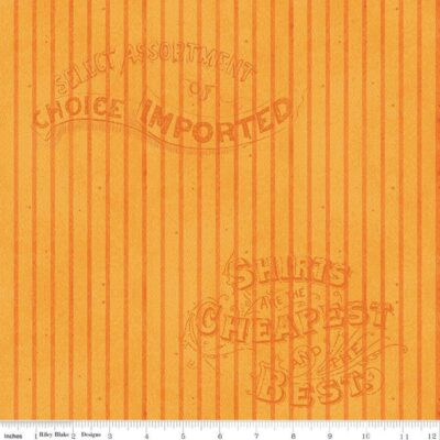 Pumpkin Patch Orange Silver Lining Stripe