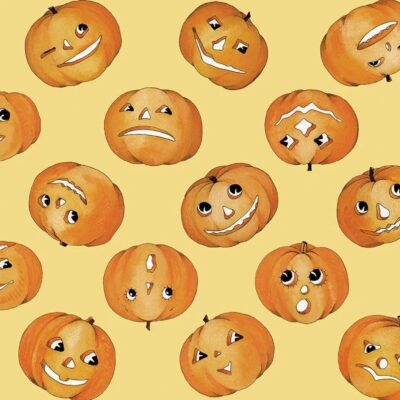 Pumpkin Patch Yellow Tossed Jacks